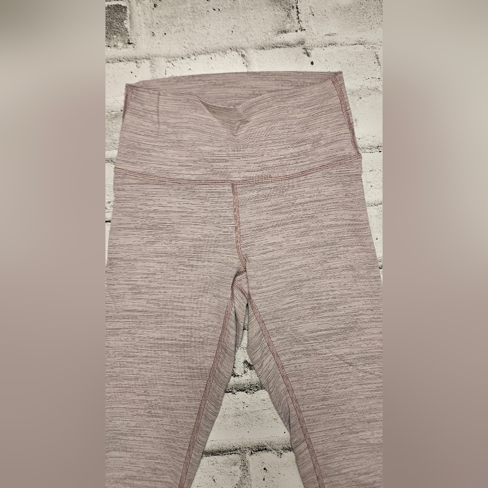 Lululemon Wunder Under High Rise Heather Pink Yoga Leggings Size 6 - Picture 6 of 11